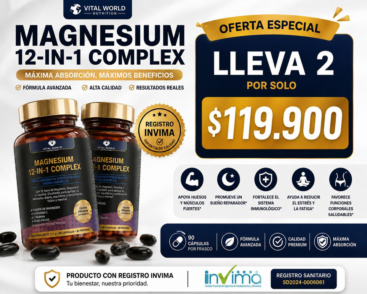 MAGNESIO Vital World 12 en 1 - COMO 2X1